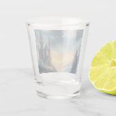 Maanlicht hemels kasteel shot glas (Achterkant)
