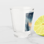 Maanlicht hemels kasteel shot glas (Links)