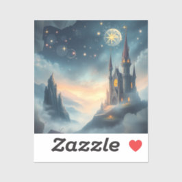 Maanlicht hemels kasteel sticker