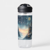 Maanlicht hemels kasteel waterfles (Voorkant)