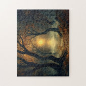 Maanlicht herfstpad legpuzzel (Verticaal)