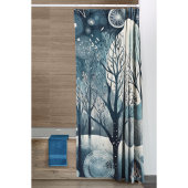Maanlicht Noords Woud Douchegordijn