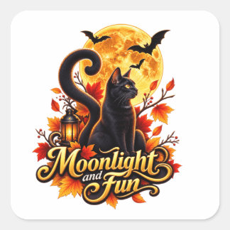 Maanlicht & Plezier Vierkante Sticker