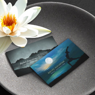 Maanlicht Yoga Meditatie Halvemaan Groet Visitekaartje