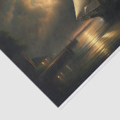 Maanlicht zeilschip ontkoppeling tissuepapier (Detail)