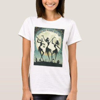 Maanlichtdans – Griezelig Heksen Trio Onder de Vol T-shirt
