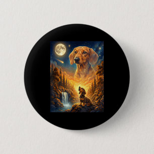 Maanloeiende meme dier hond dachshund ronde button 5,7 cm