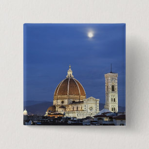 Maanopkomst en kathedraal van Florence, Basilica d Vierkante Button 5,1 Cm