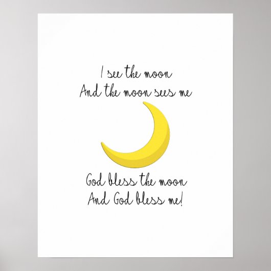 Maanposter 'I See the Moon' Poster (Voorkant)