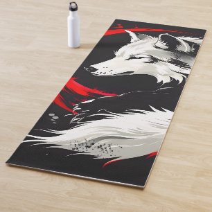 Maansrode witte wolf yogamat