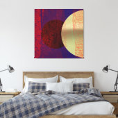 Maansverduistering - Abstract Canvas Afdruk (Insitu (Slaapkamer))