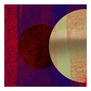 Maansverduistering - abstract perfect poster