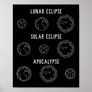 Maansverduistering Apocalypse Astronomie Nerd Scie Poster