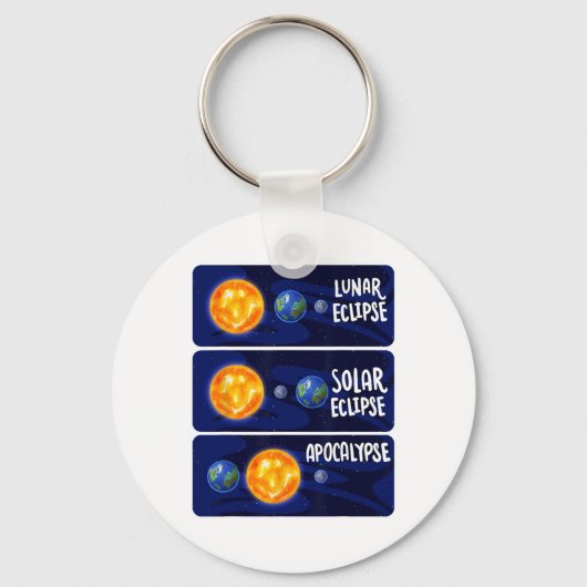 Maansverduistering Zonneapocalyps Astrologie Weten Sleutelhanger (Voorkant)