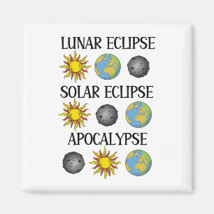 Maansverduistering Zonsverduistering Apocalyps Fun Magneet