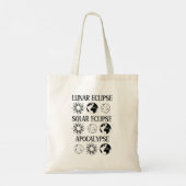 Maansverduistering Zonsverduistering Apocalyps Fun Tote Bag (Achterkant)