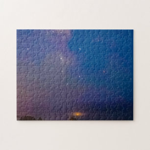 Maanverduistering & Melkweg Bandon Beach, Oregon Legpuzzel