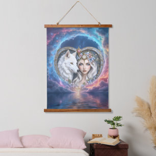 Maanverlichte Bewaker van het Eeuwige Hart. Hangend Wandkleed