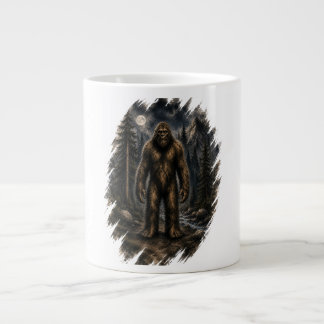 Maanverlichte Bigfoot Waterverf Bos Cryptid Extra Grote Beker