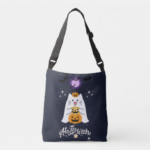 Maanverlichte Halloween Kat – Griezelige & Zoete N Crossbody Tas