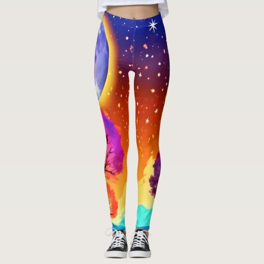 Maanverlichte herfstdroom leggings (Voorkant)