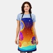 Maanverlichte herfstdroom schort (Gedragen)