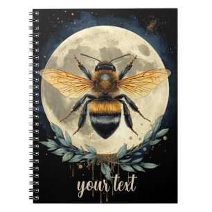 Maanverlichte Hommel Watercolor Kunst   Hemelse Bi Notitieboek
