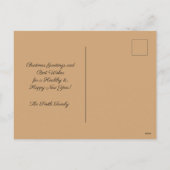 Maanverlichte kerstdorp winterscène feestdagenkaart (Achterkant)