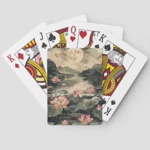Maanverlichte Lotusmeer (1) Pokerkaarten