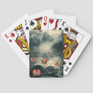 Maanverlichte Lotusmeer (2) Pokerkaarten
