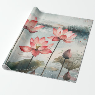 Maanverlichte Lotusmeer (7) Cadeaupapier
