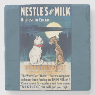 Maanverlichte Melkkatten Vintage Nestlé Zwitsers Stenen Onderzetter