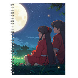Maanverlichte Metgezellen Spiraal Notebook Notitieboek