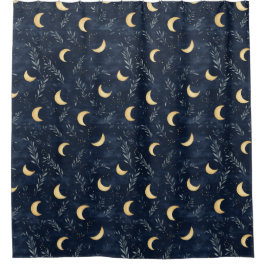 Maanverlichte nachtelijke hemel douchegordijn