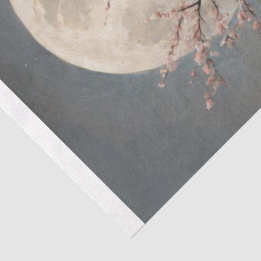 Maanverlichte Sakura Serenity Decoupage Tissuepapier (Detail)