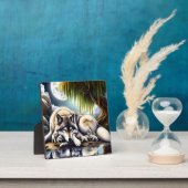 Maanverlichte sereniteit een sluimerende wolf fotoplaat (Insitu)