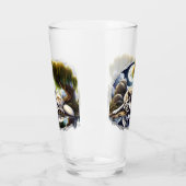 Maanverlichte sereniteit een sluimerende wolf glas (Links)