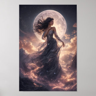 Maanverlichte Sterrenlicht Genade Fantasie Muurpos Poster