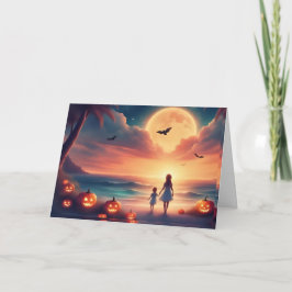 Maanverlichte tropen: een spookachtig mooie Hallow Bedankkaart