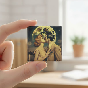 Maanverlichte Vintage Romantiek Aangepaste Liefde Magneet