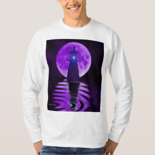 maanverlichte vuurtoren t-shirt