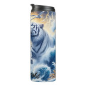 Maanverlichte witte tijgerreflectie thermosbeker (Geroteerd rechts)