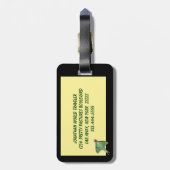 Maanvlinder Bagage Label (Achterkant verticaal)