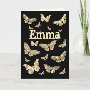 Maanvlinder Gothische Kunst Emma Naam Feestdagen Kaart