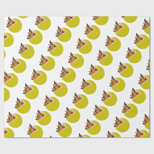 Maanwolf, Halloween-feest Cadeaupapier (Vlak)