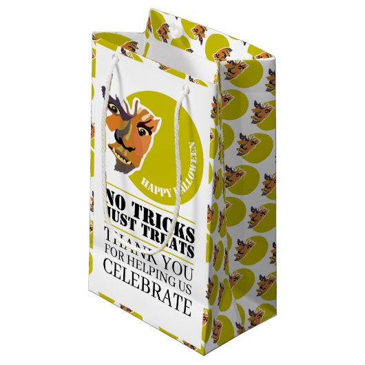 Maanwolf, Halloween Feest Klein Cadeauzakje (Voorkant Gekanteld)