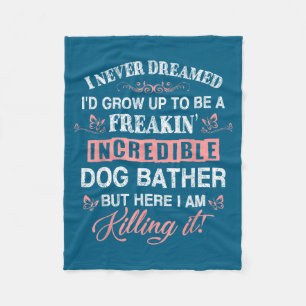 Maanziek Makende Hond Badder Funny Quote Vintage Fleece Deken