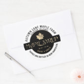 Maaple Syrup State Name Label on Dark Gold Gradien (Envelop)