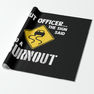 Maar agent, gebarentaal dat zegt: "Doe een burnout Cadeaupapier