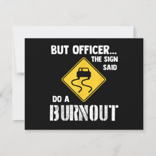 Maar agent, gebarentaal dat zegt: "Doe een burnout Feestdagenkaart